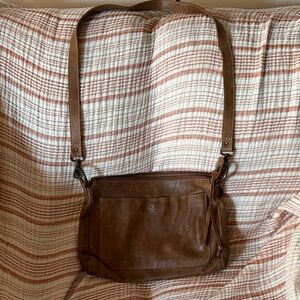 Roots Brown Crossbody Bag with Adjustable Strap